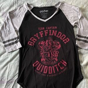 Harry Potter Gryffindor Quidditch 3/4 Sleeve Tee